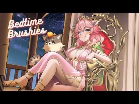 [3DIO ASMR] Bedtime Brushies (Slow, Hypnotic Brushing) (VTuber)