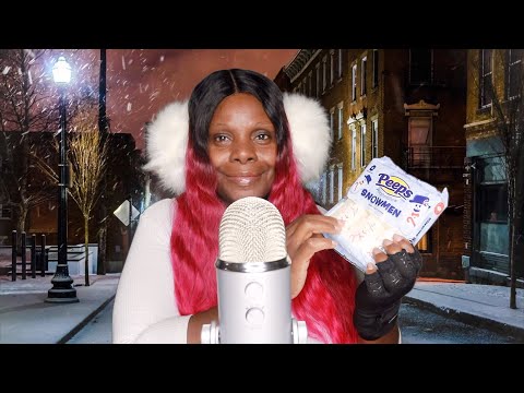 SNOWMAN PEEPS ASMR EATING SOUNDS