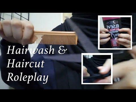 ASMR | 1 Minute Chaotic & Fast Hairwash and Haircut Roleplay (Layered sound & no talking)