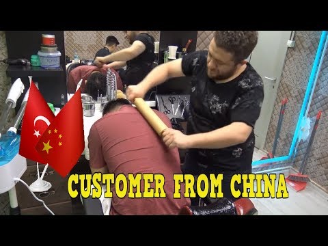 ASMR TURKISH BARBER MASSAGE💈NECK AND EAR CRACK=SHAMPOO MASSAGE=head,back,arm,face,neck,rear massage