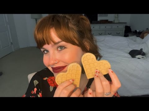 ASMR Pampering you on Valentine’s Day Morning 🧇🍓💌(roleplay, tapping, whispering)
