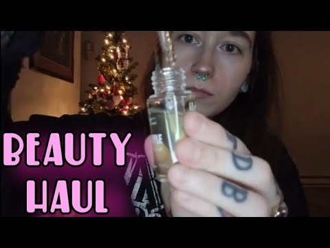 ASMR 💄 beauty products haul (skincare & lip glosses)