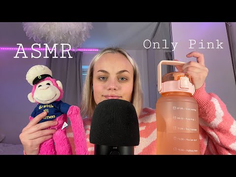 ASMR ONLY PINK TRIGGERS 💗 Tapping & Scratching