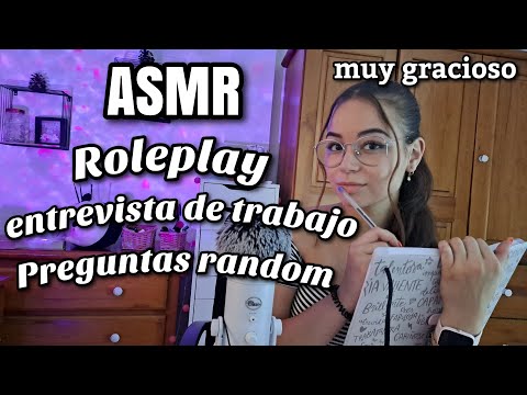 ASMR PREGUNTAS RANDOM/INCÓMODAS❓🥴(soft spoken) ROLEPLAY ENTREVISTA DE TRABAJO (muy cómico)| Pandasmr