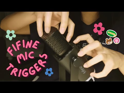 fast and aggressive asmr | fifine mic triggers (bare, foam, fluffy, fabrics) (minimal talking)