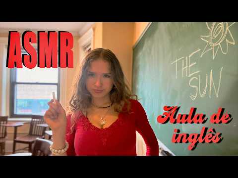 ASMR DA GRINGA MEIO AGRESSIVA - uma aula de english✨👩‍🏫