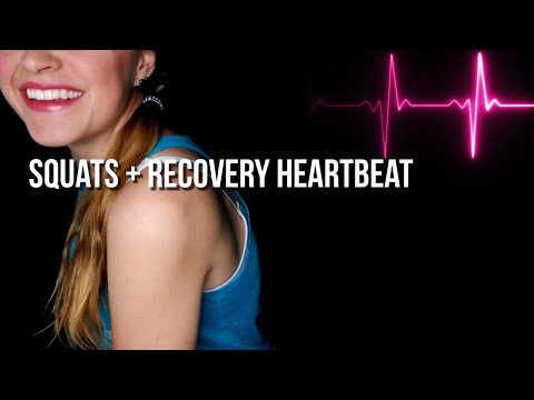 Holding Squats & Doing Lunges + Exercise Recovery Heartbeat [ASMR]