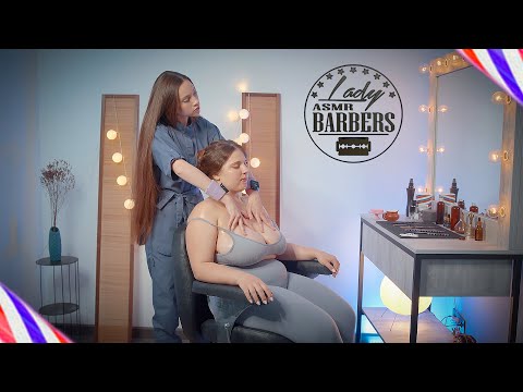 ASMR Oil Massage by Barber Lady Sandra to Caroline