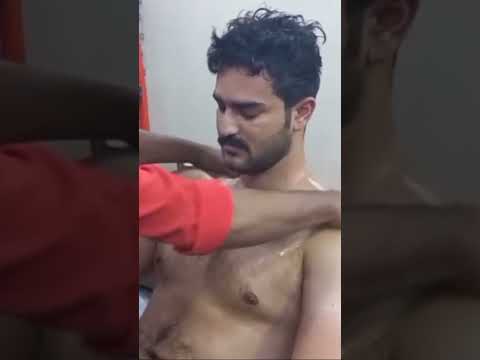 Chest Massage ASMR #bodymassage #chestmassage #barber #stressrelief #asmrvideo #lahoribarber #relax