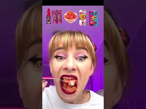 ASMR Emoji Eating Pickled Ginger, Sour Spray, Soda Drink Chupa Chups #shorts