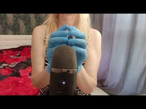 ASMR Pure Tingles:  Blue Gloves  (No Talking)