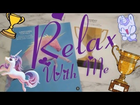 LO-FI ASMR TRIGGERS: UNICORN 🦄 & TROPHY🏆STICKER PUZZLE (Relax With Me Ramble) #73