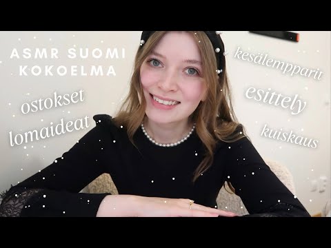 ASMR suomi | Ostokset ja lempparit - esittely & höpöttely (kirjat, meikit, laukut) - kokoelma