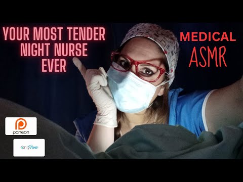 [ASMR]THE MOST TENDER NIGHT NURSE EVER  asmr medical asmr cranial nerve exam