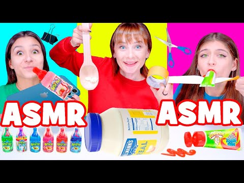 ASMR Eating Food Sounds Only Wierd Objects Mukbang