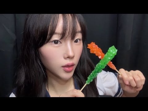 🍭 락캔디 ASMR | Super Crunchy Hard Candy Eating Sounds (No Talking)