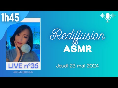 🔵 LIVE n°36 🎙️ ASMR 1h45 | Unboxing kit de maquillage en BOIS, + de 15 triggers et chuchotements 🌙