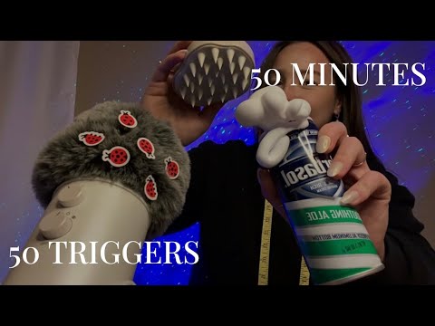 ASMR | 50 triggers in 50 minutes to help you sleep💤