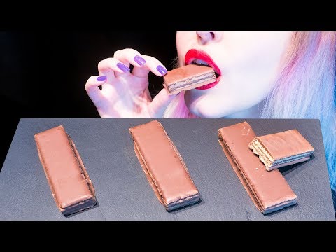 ASMR: Super Crunchy Chocolate Wafer Bars ~ Relaxing Eating Sounds [No Talking|V] 😻