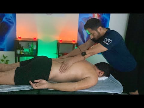 ASMR Massage - Full Back Massage (spa massage)
