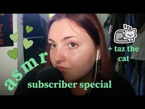 ASMR 27 minutes of assorted triggers (500+ sub special!!!) with bonus cat purring