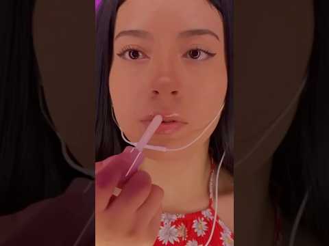 Lipgloss application 💗✨  #asmr #andreaasmr #lipstickapplication #mouthsounds