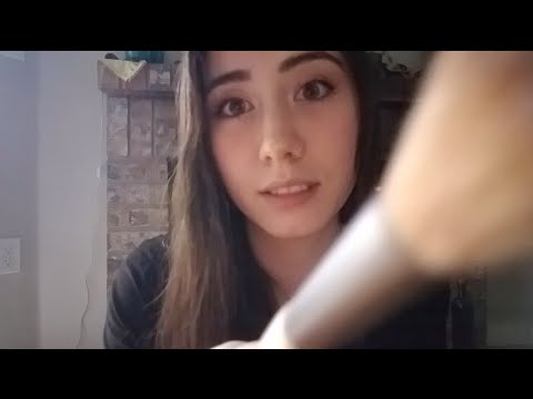 ASMR Roommate Roleplay with Face Brushing and Soft-Spoken Rambles