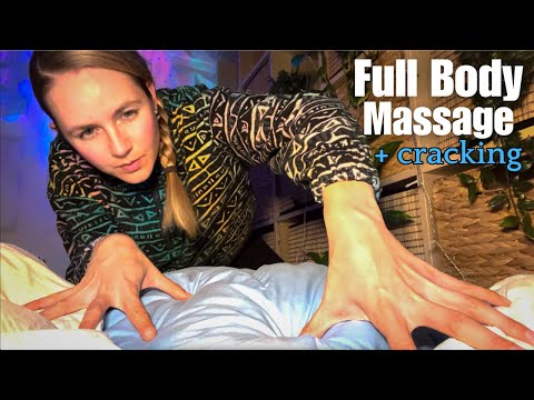 ASMR Scalp Massage, Full Body Massaging + Cracking You