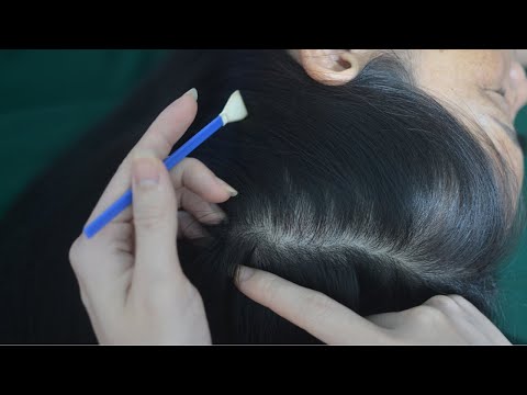 ASMR Hair Parting No Talking, Scalp Scratching Real Person, Hair Sounds For Stress Relief