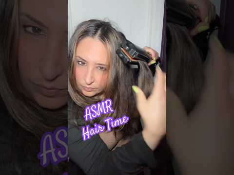 ASMR hair straightening