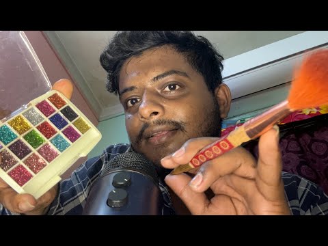 ASMR Spit Painting Makeup Roleplay 💄