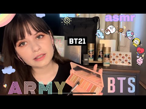 asmr💜TE MAQUILLO PARA EL CONCIERTO DE BTS (#bts #btsarmy #asmrenespañol)💖