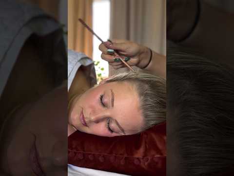 Sleepy snippets from this ASMR hairplay session with @skincarewithmorgan. 🌙☁️✨ #relax