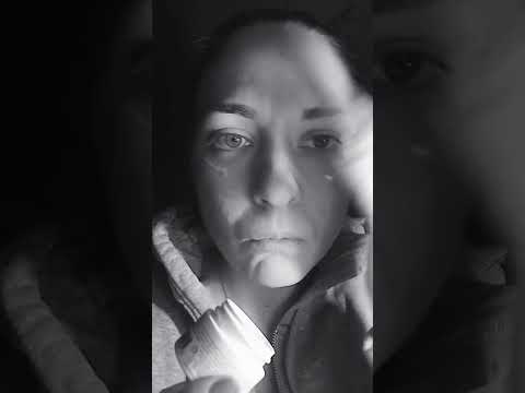 ASMR - Face touching/ applying eye cream (extra lofi&in black and white)