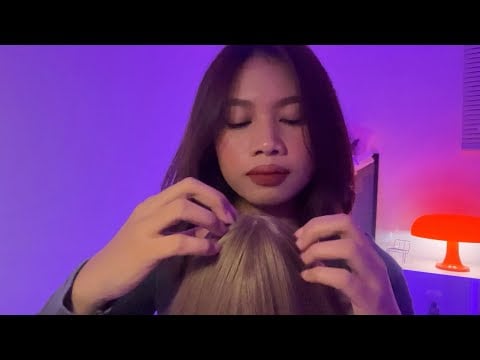 asmr tingly scalp scratching ~ no talking (hair play, crispy scratches)