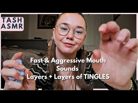 ASMR Fast & Aggressive w/ Layered Mouth sounds (ULTRA TINGLES FOR SLEEP)