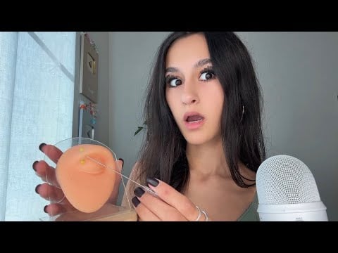ASMR| WORST reviewed EYEBROW piercing ever😳￼ 