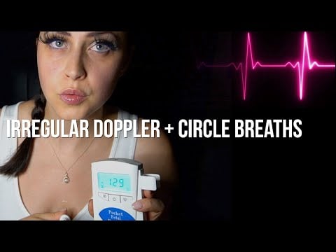 Heavy Irregular Doppler Heartbeat Sounds With Female Breathing Circle | Trying To Calm My Heart