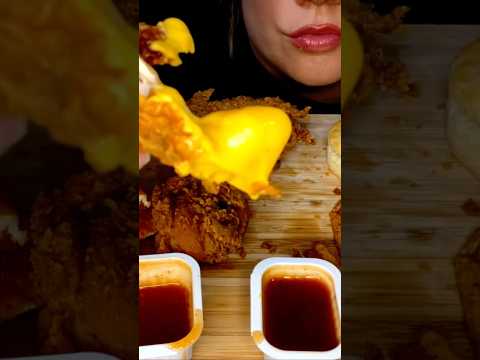 POPEYES FRIED CHICKEN & CHEESE #asmr #food #fastfood