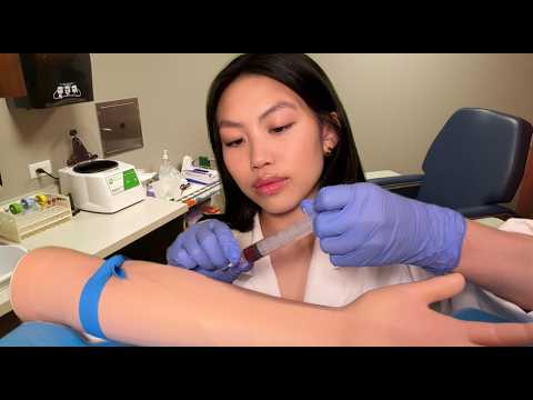 ASMR phlebotomist draws yours blood (roleplay, soft spoken)