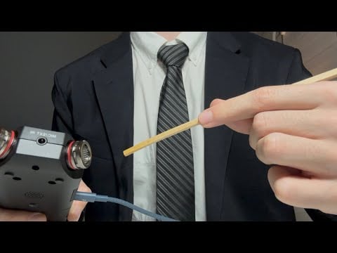 ASMR mafia boss ♡ tascam mouth sounds, hand movements, mic gripping with ear blowing