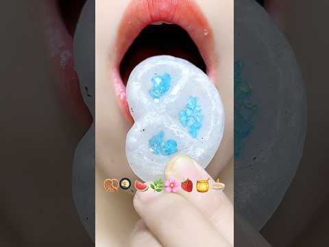 Kohakutou Asmr Eating Emoji Food 🥨🌿🍉 #meoasmr #mukbang #satisfying #asmrsounds #emojichallenge