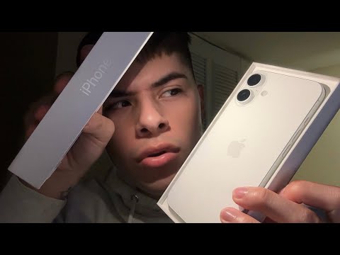 ASMR unboxing iPhone 16 Plus White