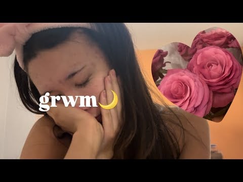 ASMR bedtime grwm & gum chewing ramble ☁️