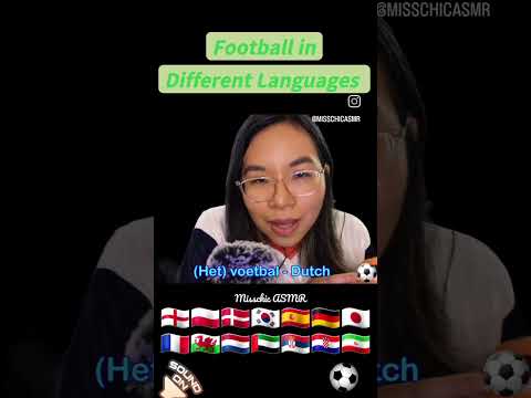 ASMR Football in Different Languages ⚽ #fastasmr #asmrindifferentlanguages #asmrshorts
