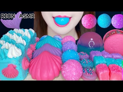 【ASMR】【咀嚼音 】MERMAID FOOD マーメイドデザート PLANET GUMMI MARSHMALLOW MUKBANG 먹방 食べる音 EATINGSOUNDS NOTALKING