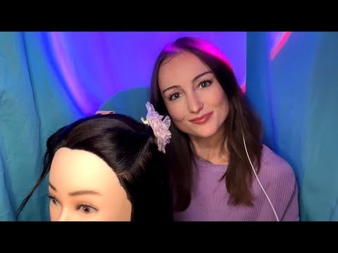 ASMR 💆‍♀️ Playing with Your Hair to Relax You Roleplay (head massage, hairplay, hair styling, clips)