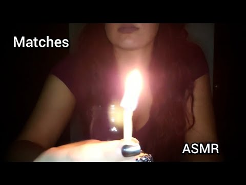 ASMR Lighting Matches, Blowing them Out, Putting Out in Water, Tapping, Water Sounds