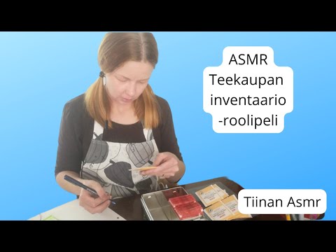 ASMR Suomi - Teekaupan inventaario-roolipeli - rapinoita, laskemista, kirjoittamista, soft spoken