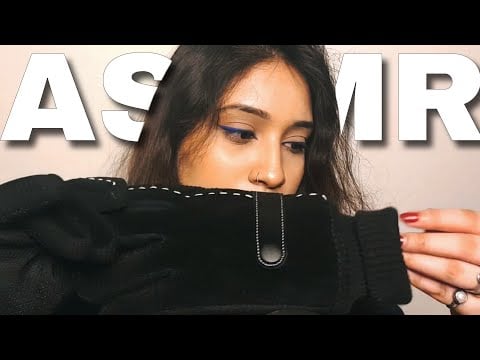 ASMR | Winter ❄🧤 Glove Sounds In 4K | Mic🎙 Gripping, Hand Movements | THE VJ ASMR